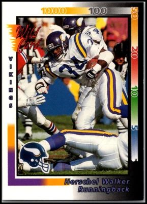 1992 Wild Card #63 Herschel Walker -   FREE SHIPPING! - Image 1 of 2