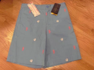 Lilly Pulitzer Jr Hasselbeck Shorts Size 8 10 Embroidered Seahorses and Shells - Picture 1 of 3