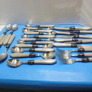 Pioneer Woman Cowgirl Lace Gray Flatware Set Stainless Steel 26 Pcs. - Picture 1 of 9