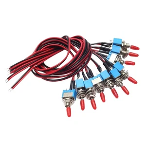 Interruptor de palanca basculante Spst de 3 pines con cableado previo con fuerte sólido y duradero - Imagen 1 de 14