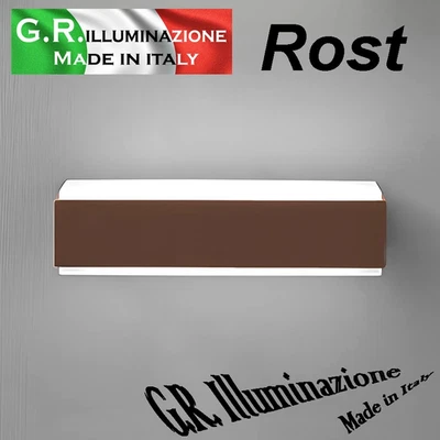 LED Wandlampe 2 Lichter modern Wandlleuchte Rost Lampe Innen Außen BOX - Bild 1 von 4