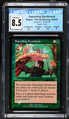 SAPROLING SYMBIOSIS Invasion Foil Rare CGC 8.5 Q+ MTG [Nostalgium] - Image 1 of 2
