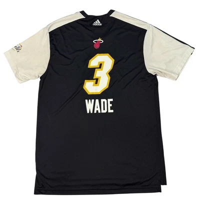Camiseta deportiva Adidas Dwyane Wade Miami Heat para hombre talla XL 2011 final de la NBA camiseta de calentamiento Foto 1 de 4