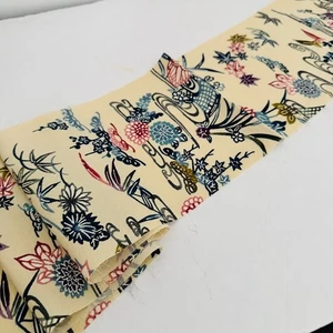 Oasis Omeshi #C2 6,5x59 Vintage Tsumugi Seide japanischer Kimono Stoff TJ20 - Bild 1 von 6