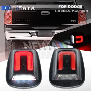 Red+White LED License Plate Light Rear Bumper Tag Lamp For 97-11 Dodge Dakota - Picture 1 of 15