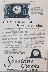 1924 Period Advertisements - Sessions Mantle Clocks - Rogers Silver Plate - Picture 1 of 2