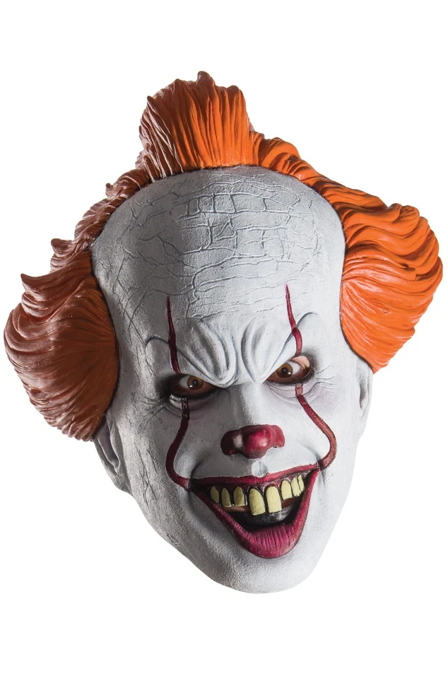 IT Pennywise Scary Clown Adult 1/2 Mask - Image 1 of 1