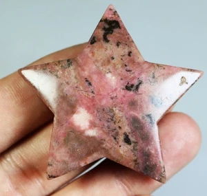 Pietra Cristallo Quarzo Tormalina Rossa Naturale Stella Intagliata Reiki Guarigione - Foto 1 di 9