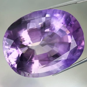 92.92ct Real 100% Oval Natural BIG! Purple Amethyst Uruguay Full Filre&CLEAN - Picture 1 of 4