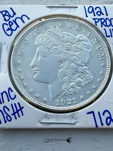1921 Stempelglanz Morgan Silber Dollar PP wie KOSTENLOSER VERSAND 7125 - Bild 1 von 2