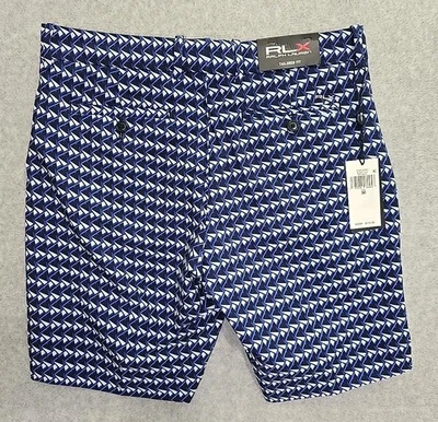 Ralph Lauren RLX Golf Men's Shorts Pattern Tailored Fit Blue/White 30 Waist NWT - Image 1 of 4