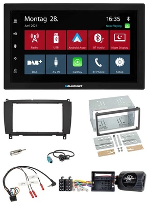 Blaupunkt Lenkrad Bluetooth DAB 2DIN USB Autoradio für Mercedes CLK A209 C209 20 - Bild 1 von 4