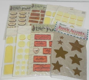 LOT LIFE'S JOURNEY FRIENDS TREASURES BELIEVE RUSTIC CLEARLY KCOMPANY STICKERS - Picture 1 of 5