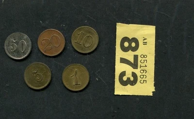 Set of  5  old  German    tokens. Frankfurt - Image 1 of 2