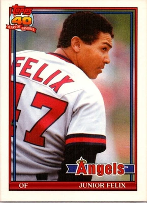 1991 Topps Traded Junior Felix California Angels #40T - Image 1 of 2