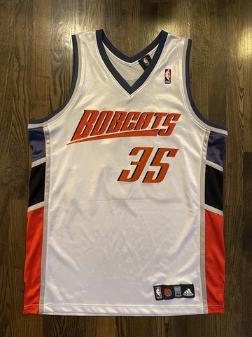 RARE Vintage Adidas Authentic ADAM MORRISON #35 Charlotte Bobcats Jersey 48 XL Cover