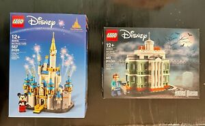 SOLD OUT BN LEGO Disney Haunted Mansion 40521 & Mini Castle 40478 Lot of 2 Parks