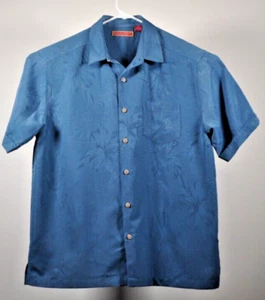 The Havanera Co. Men’s Blue Short Sleeve Button Up Pocket Shirt Size Large - Picture 1 of 14