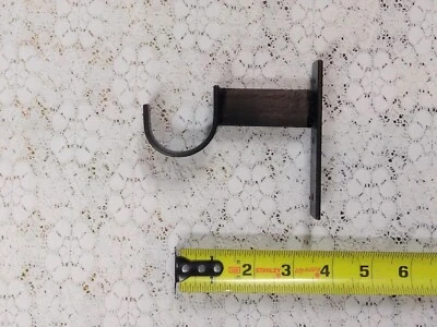 Heavy Duty Custom Made Iron Brackets for Larger Diameter Iron Drapery Rods - Image 1 of 4