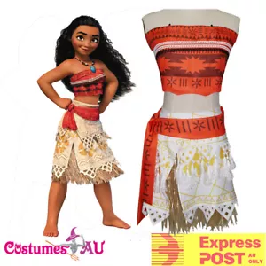Womens Moana Costume Polynesia Princess Fancy Dress Ladies Book Week Hawaiian - Picture 1 of 7