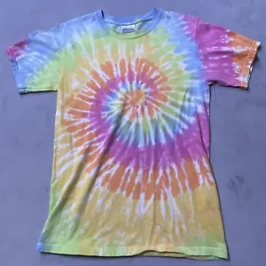 Camiseta Hanes Adulto Talla Pequeña Corbata Teñida Colorido Patrón Remolino Algodón - Imagen 1 de 7