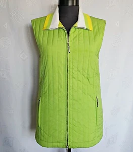 AUTÉNTICO CHALECO SIN MANGAS DE GOLF ESCADA VERDE LIMÓN DE COLECCIÓN TALLA: US6/EU34 - Imagen 1 de 9