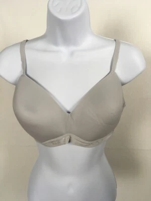 Sujetador DKNY Mujer Talla 36 C Gris Forrado Inalámbrico Cierre Trasero Foto 1 de 4