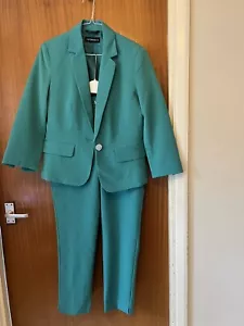Ladies Stylish Green Trouser Suit Size S UK 8 - Picture 1 of 8