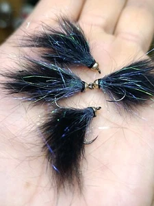 10 Streamers zonker black pesca a mosca #8 , 3,8 - Imagen 1 de 1