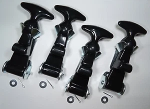 5" UNIVERSAL RUBBER HOLD DOWN LATCHES SET OF 4 WITH HARDWARE - Picture 1 of 4