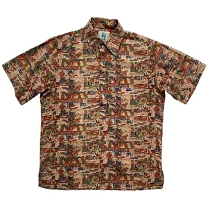 Camisa hawaiana vintage Kahala para hombre S Kona café punta única EE. UU. - Imagen 1 de 9