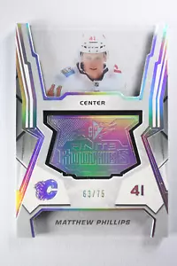2021-22 UD SPx Hockey Finite Silver Spectrum #16 Matthew Phillips RC Card #/75 - Picture 1 of 3