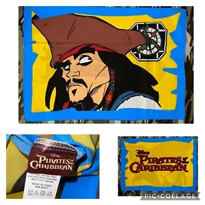 Disney Pirati dei Caraibi Set di Due Federe Jack Sparrow Blu Giallo - Foto 1 di 4