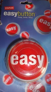 STAPLES EASY BUTTON THAT WAS TALKING OFFICE GESCHENK SAMMLERSTÜCK ORIGINAL NOS - Bild 1 von 1