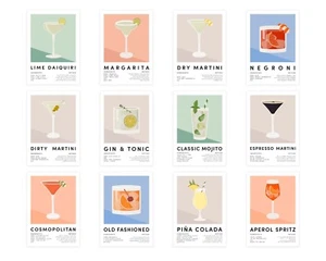 Cocktail Recipe Poster Prints Kitchen Wall Art Drinks Home Bar Decor Friend Gift - Picture 1 of 48