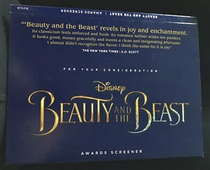 Disney Beauty and the Beast Movie DVD + Pressbook 2017 FYC Awards Promo NEW - Picture 1 of 13