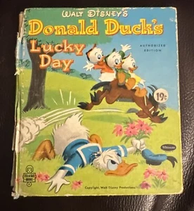 Donald Duck's Lucky Day 1951 Tell-A-Tale Book - Picture 1 of 7