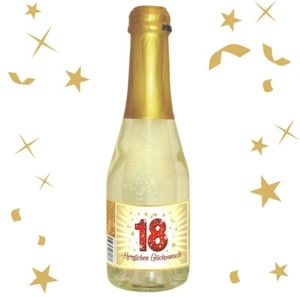 Zum 18. Geburtstag: Piccolo Beerenperlwein Glückwunsch Happy Birthday Secco Sekt - Bild 1 von 4