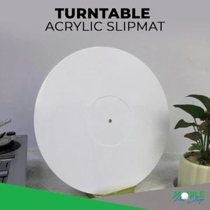 Alfombra giratoria acrílica - 12" alfombrilla acrílica para tocadiscos - blanca iluminada - Imagen 1 de 8