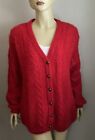 Vintage United Colors of Benetton Italy weicher roter Mohair-Strickjacke Pullover MEDIUM