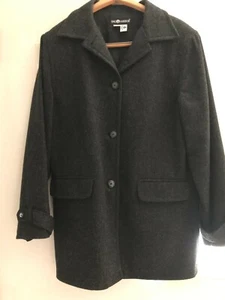 Vintage Sag Harbor 3/4 length Gray Wool Coat - front pockets, fully lined, sz 12 - Picture 1 of 12