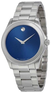 Movado 0606116 Junior Sport Blue Dial Stainless Steel Men's Watch - Picture 1 of 1