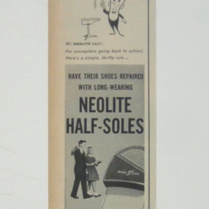 Vintage Goodyear Neolite Half-Soles Shoe Repair Print Advertisement 1959 - Picture 1 of 2