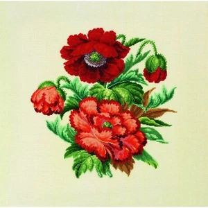 Permin 70-7068 Poppies Counted cross stitch kit 30 count - Picture 1 of 10