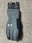 Under Armour Storm Gloves Mens Size Small Water Repellent Quick Dry Gray Black