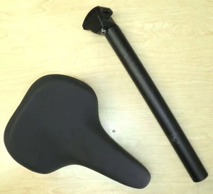 PROMAX 31.6mmX350mm ALUMINUM SEAT POST W/BLACK SEAT BIKE PARTS 4-19 - Picture 1 of 6