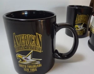 HARLEY DAVIDSON Motorcycle American Eagle Coffee Cup Mug New York Set Pair of 2 - Picture 1 of 8
