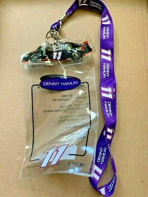 NASCAR NECKS LANYARD KEY STRAP KEY CHAIN #11 DENNY HAMLIN BRAND NEW - Image 1 of 2