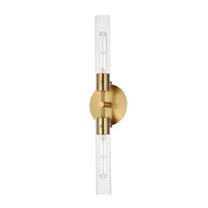 Maxim Lighting Equilibrium 2 Light Wall Sconce, Aged Brass/Clear - 26370CLNAB - Picture 1 of 1