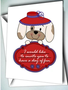 6 INVITATIONS TO RED HAT FUN CARDS W/ ENVELOPES FOR RED HAT LADIES OF SOCIETY - Picture 1 of 1
